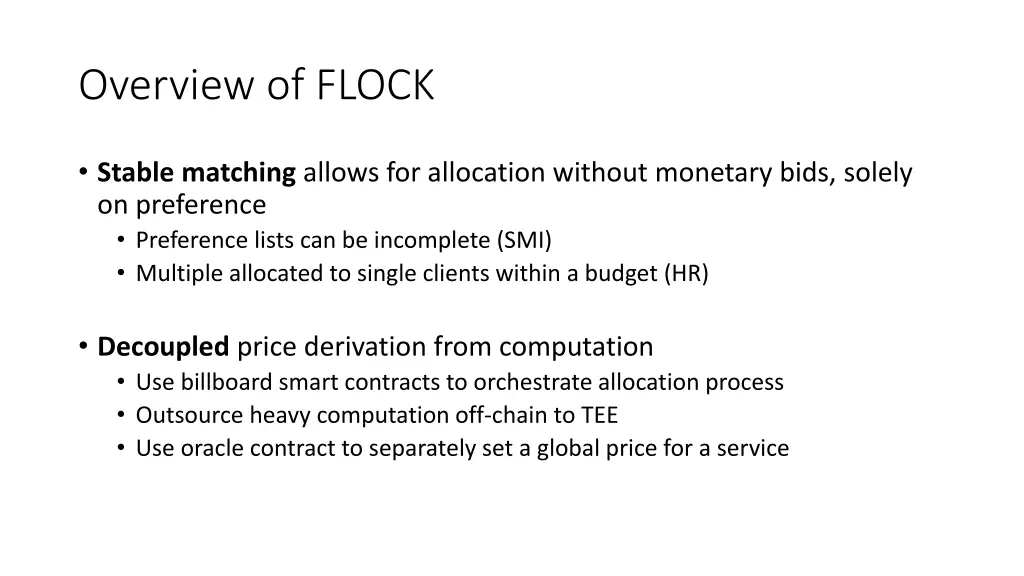 overview of flock
