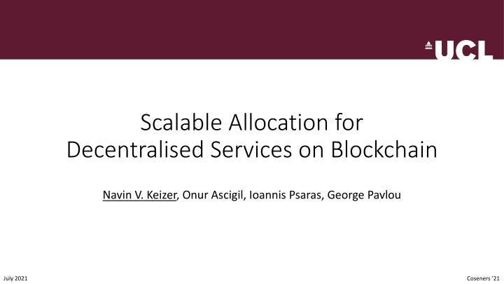 scalable allocation for decentralised services