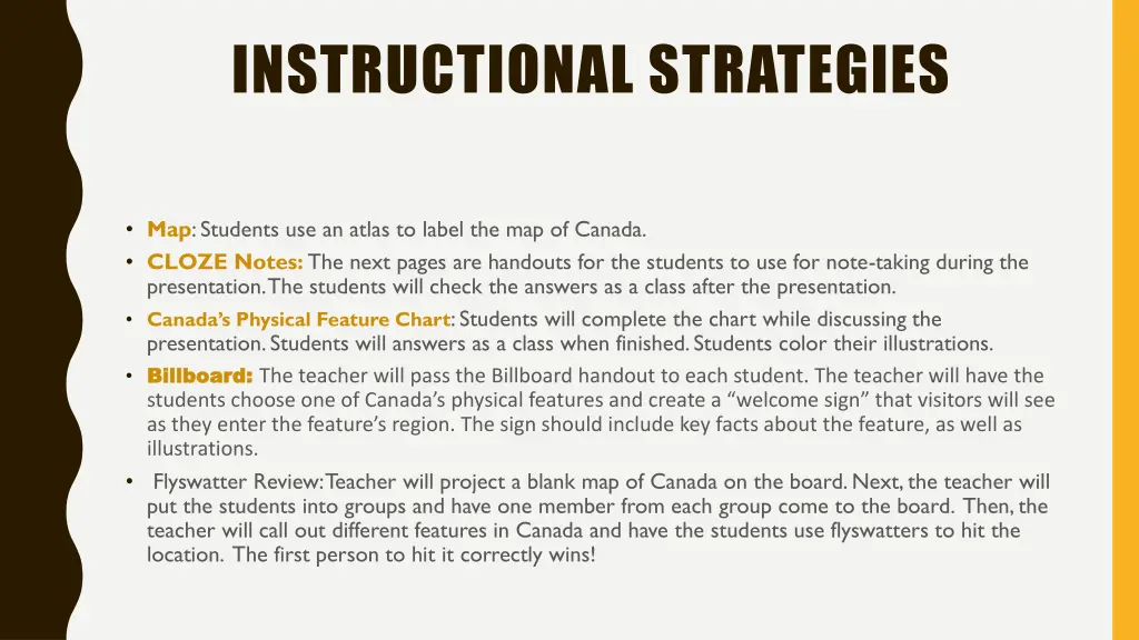 instructional strategies
