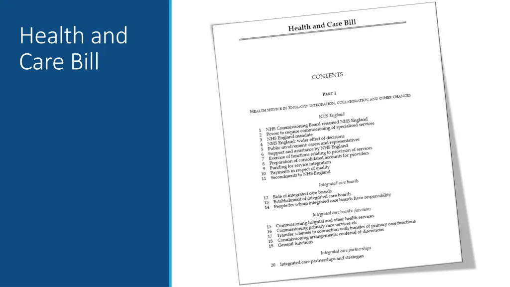 health and care bill
