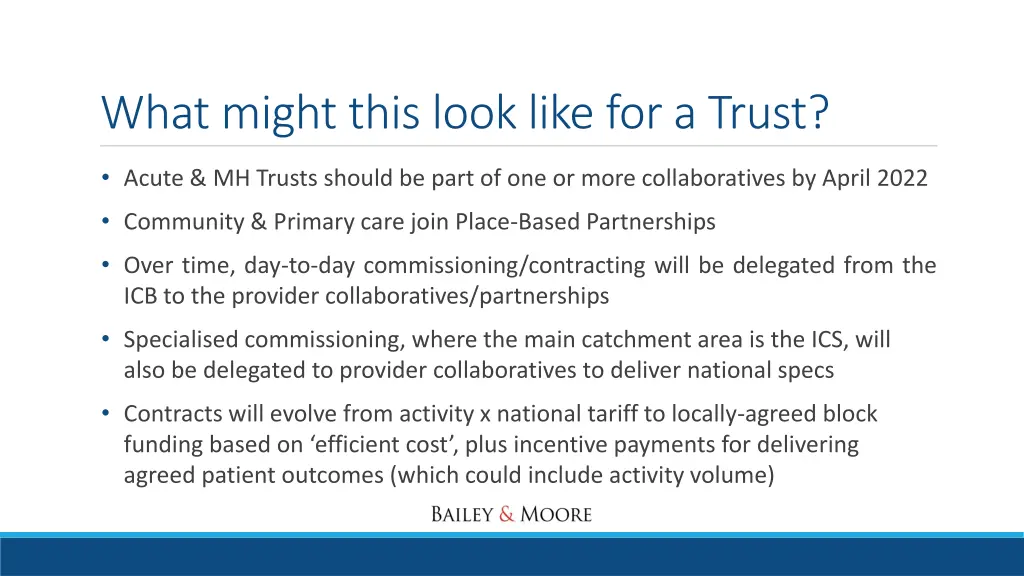 what might this look like for a trust