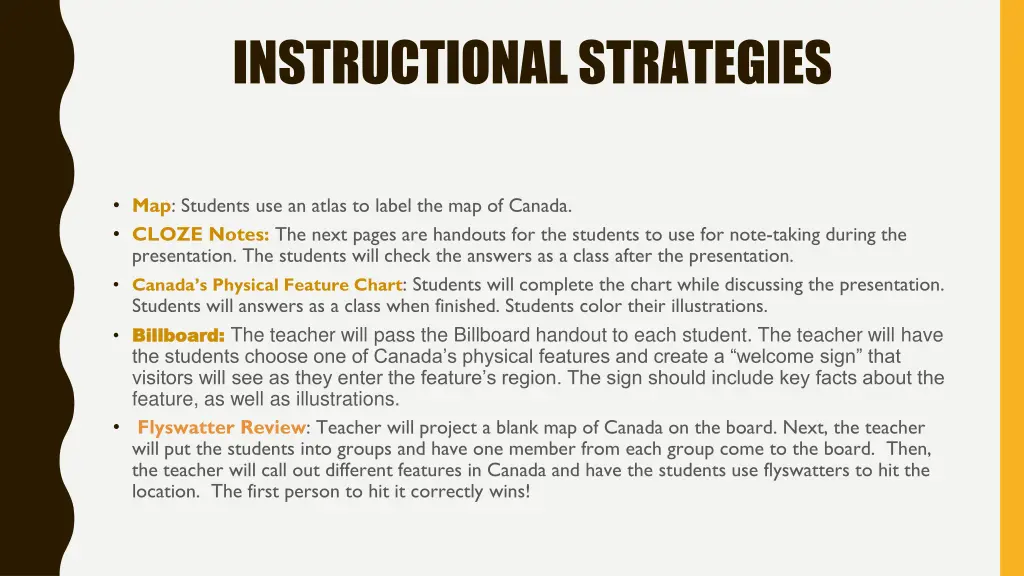 instructional strategies