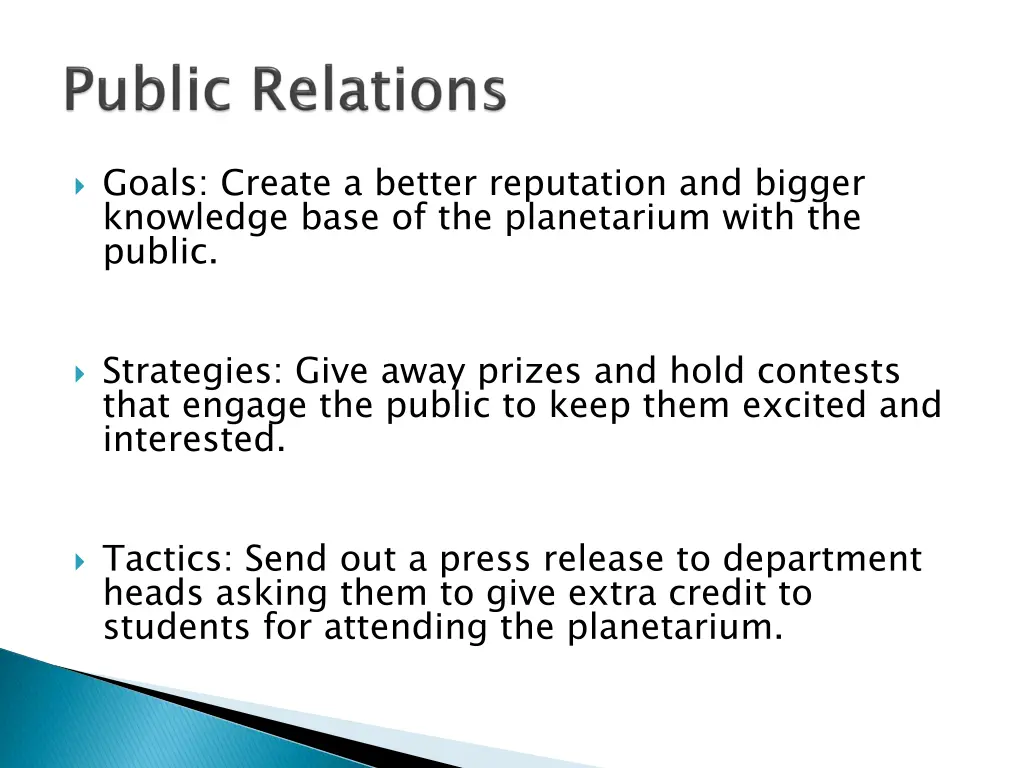 goals create a better reputation and bigger