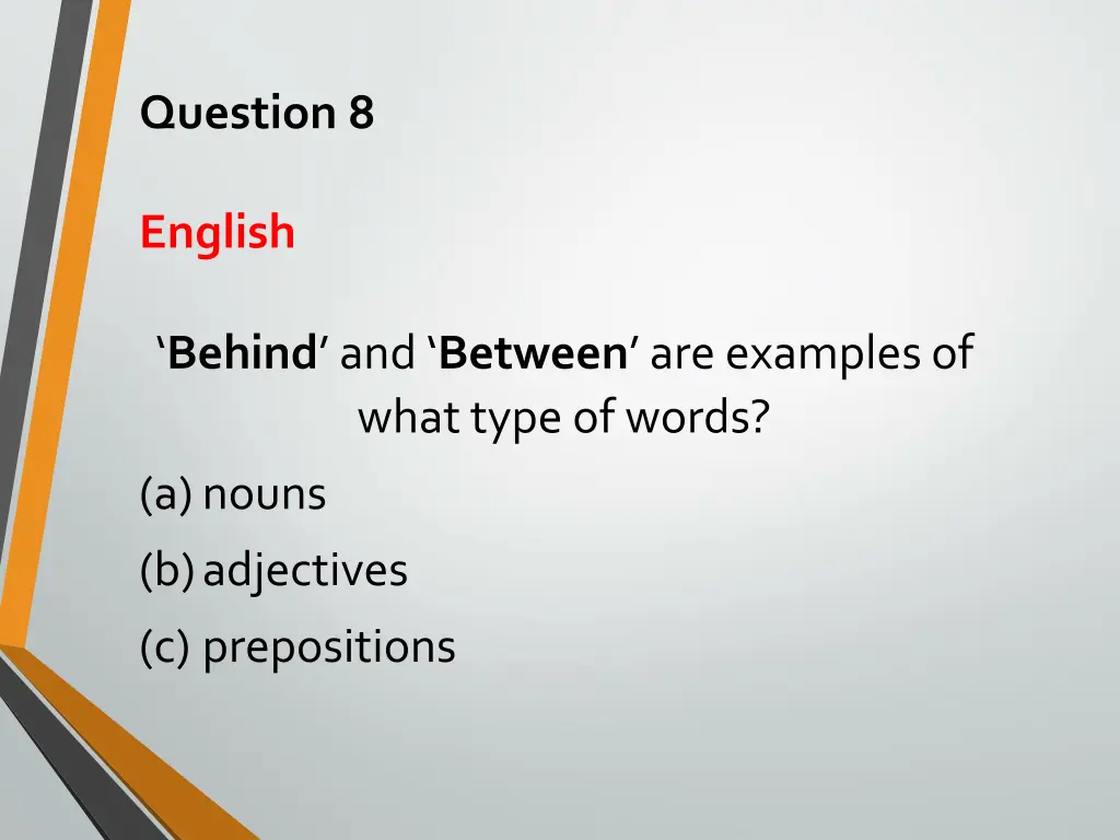 question 8