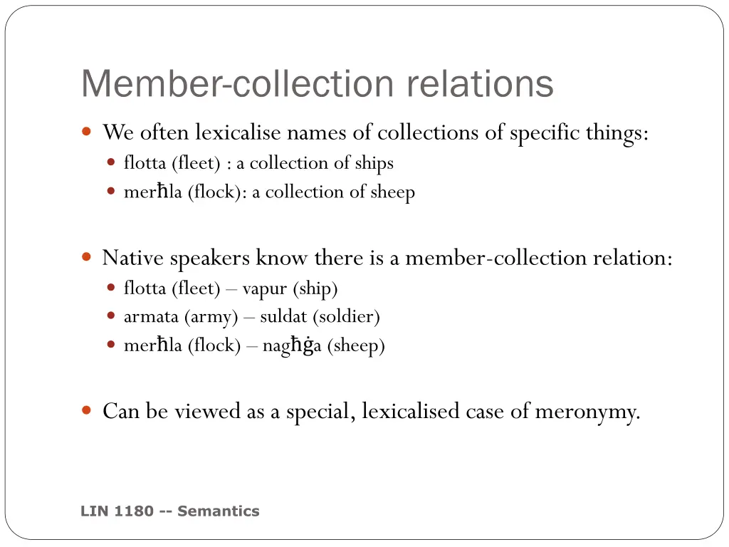 member collection relations
