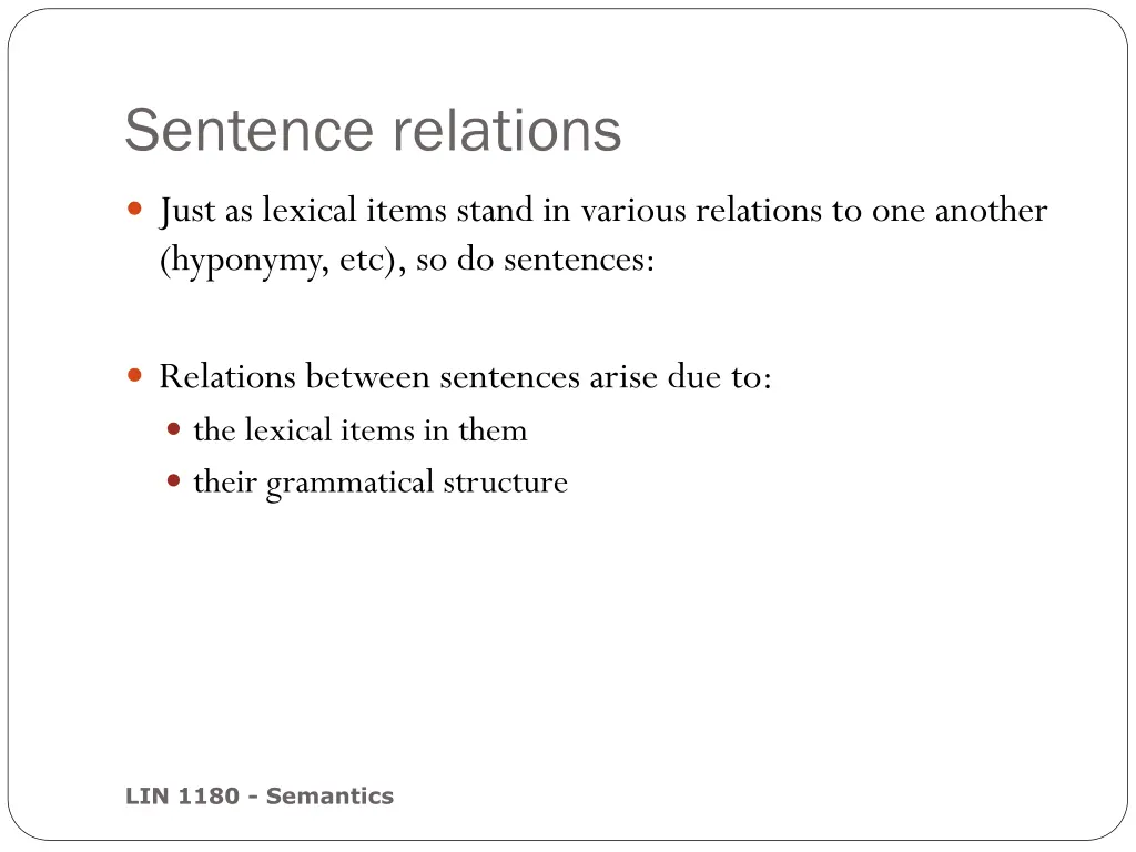 sentence relations