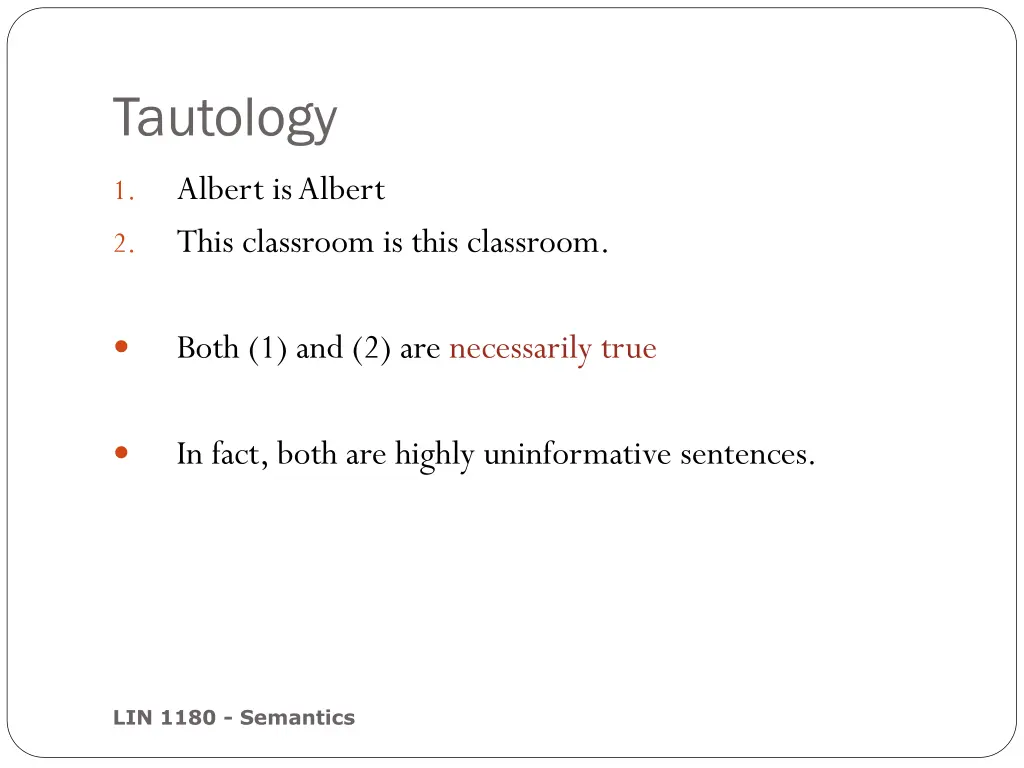 tautology