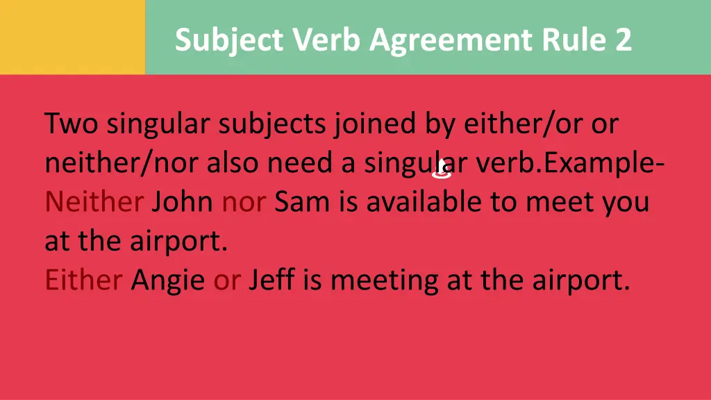 subject verb agreement rule 2