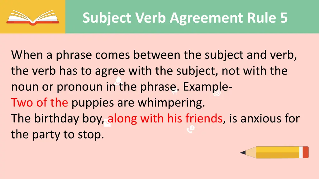 subject verb agreement rule 5