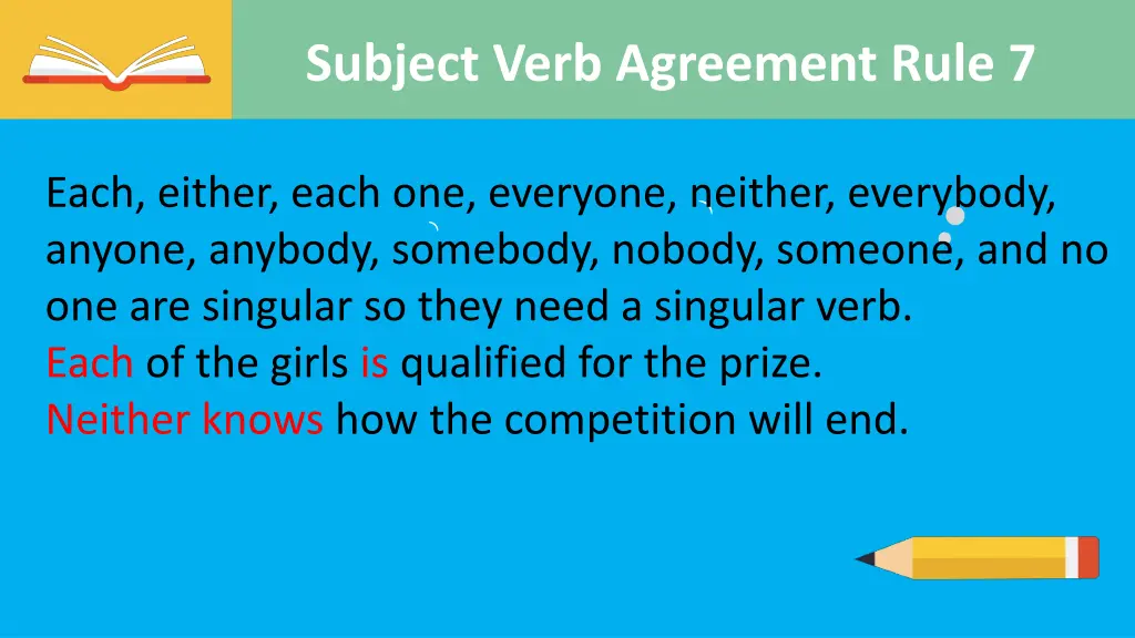 subject verb agreement rule 7