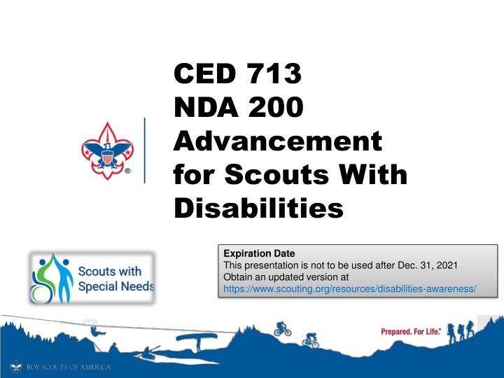 ced 713 nda 200 advancement for scouts with