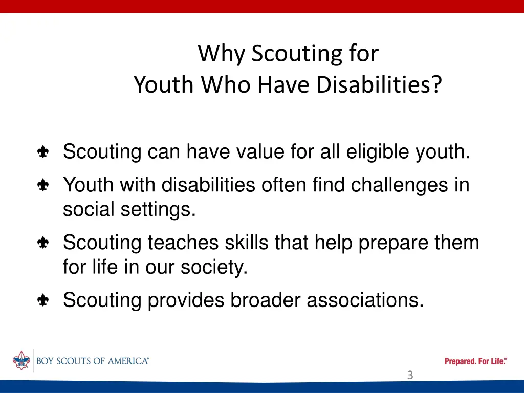 why scouting for youth who have disabilities
