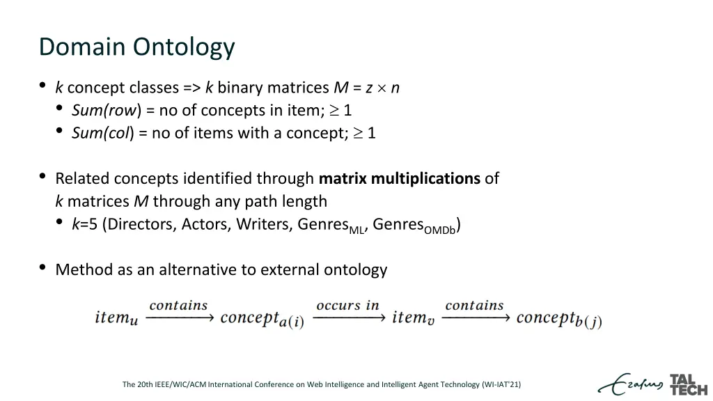 domain ontology k concept classes k binary