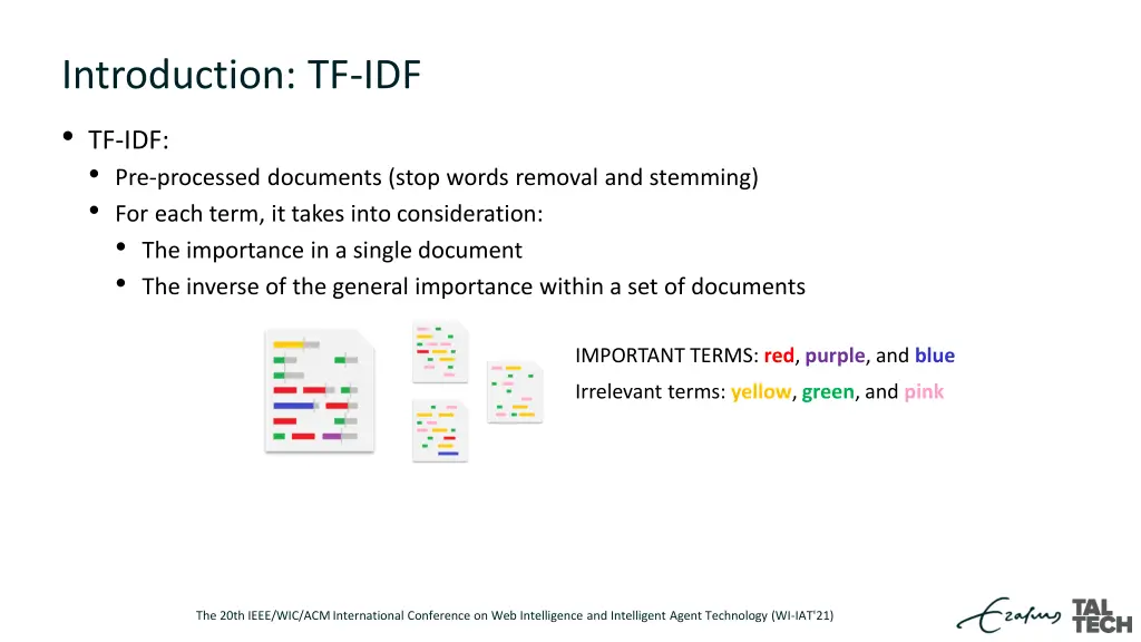 introduction tf idf tf idf pre processed