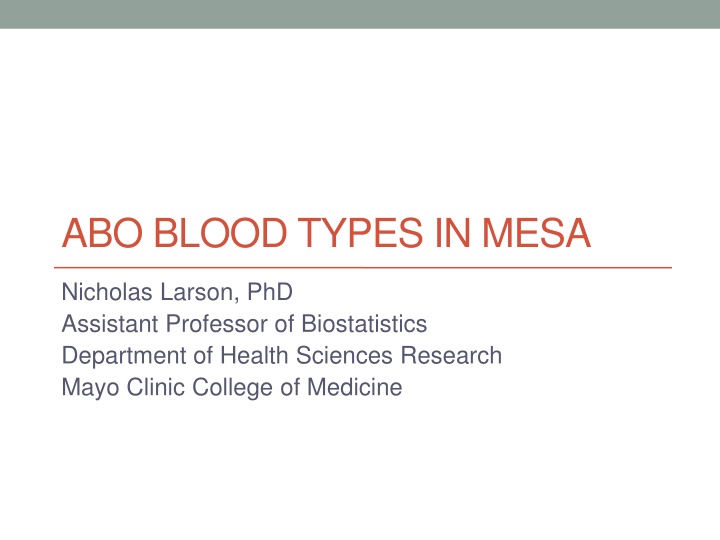 abo blood types in mesa