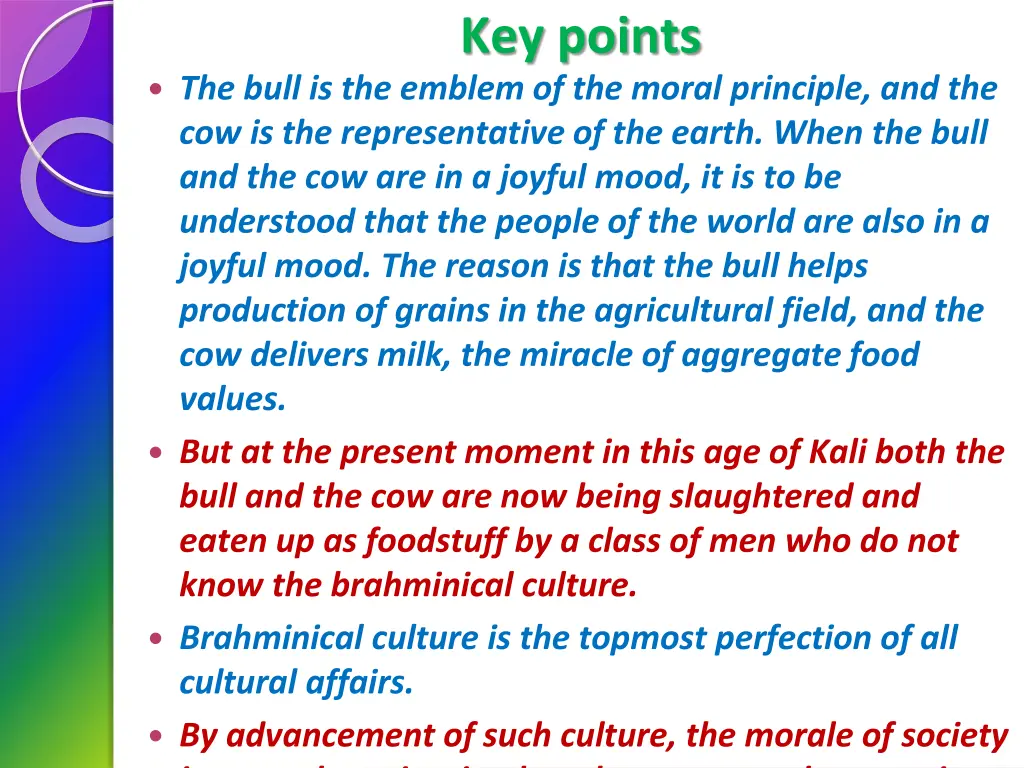 key points