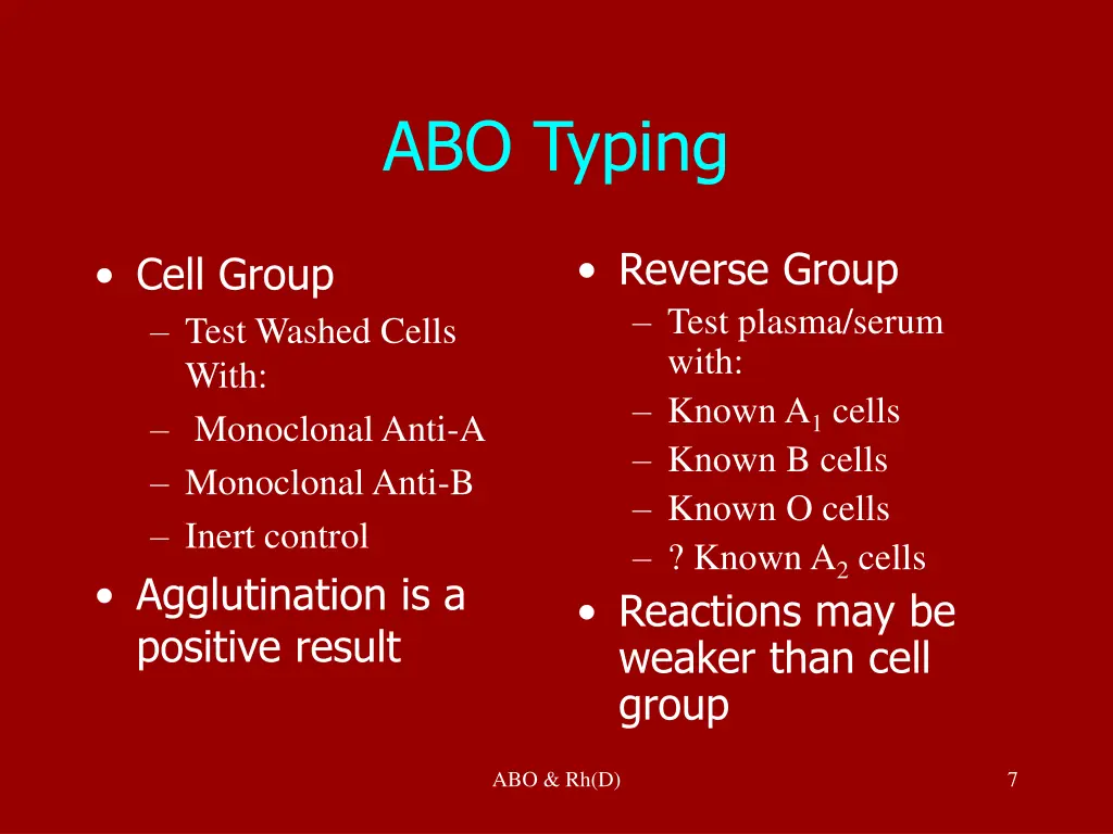 abo typing