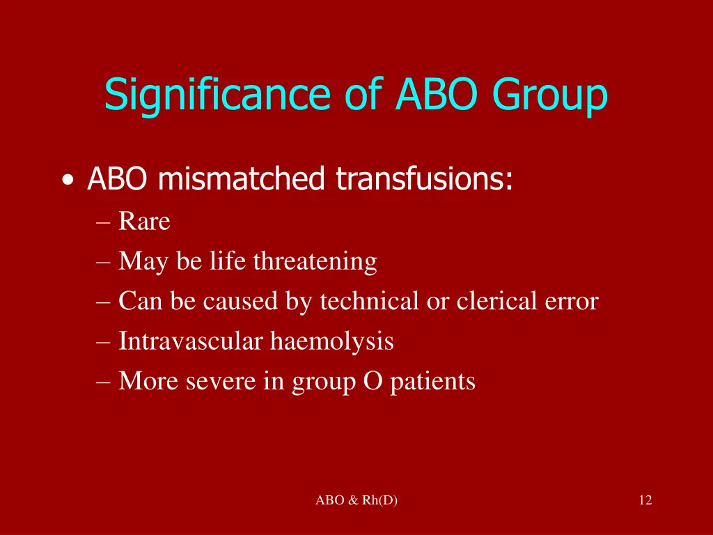 significance of abo group