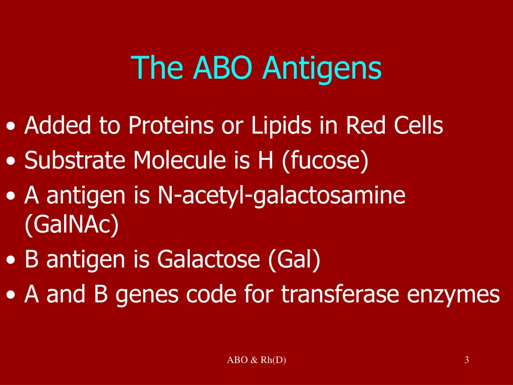 the abo antigens