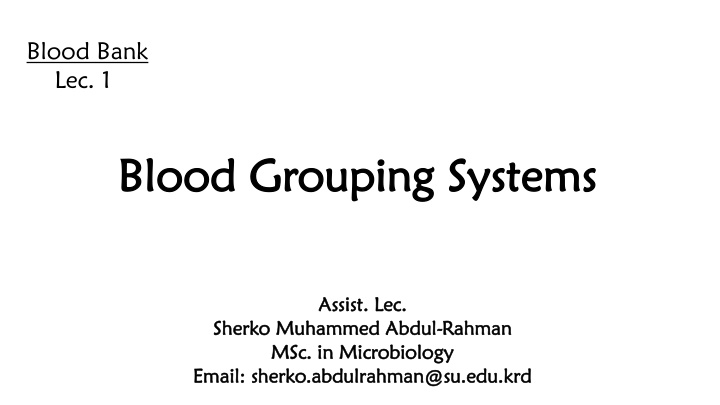 blood bank lec 1