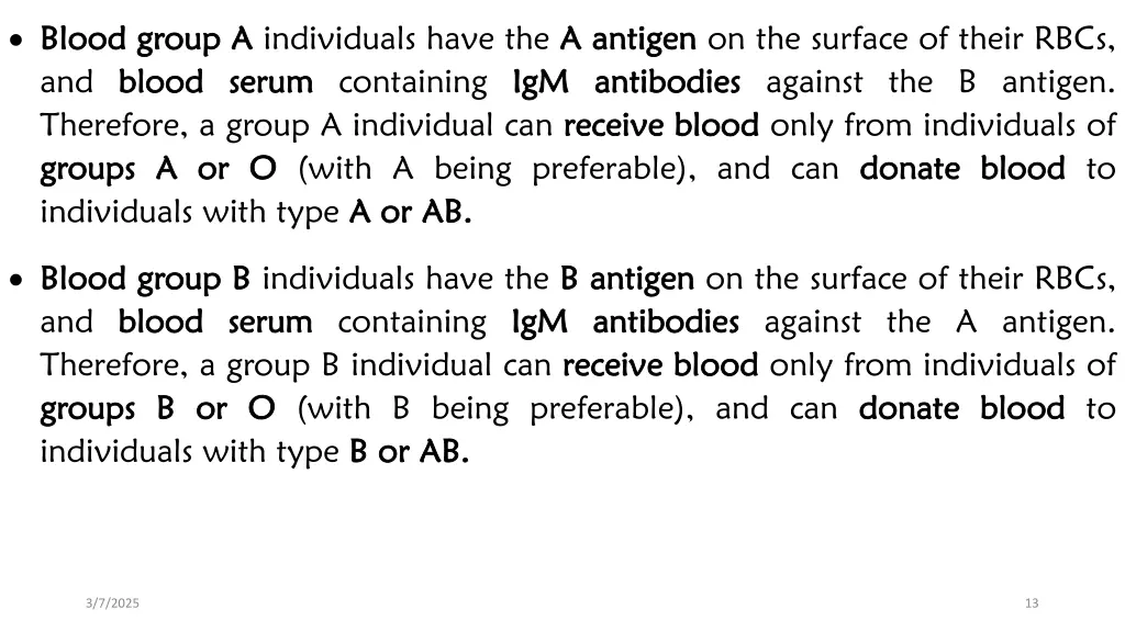blood blood group and blood therefore a group