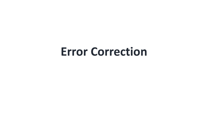 error correction