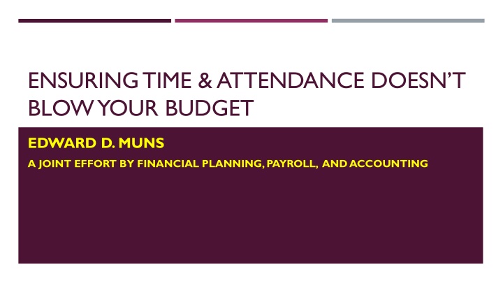 ensuring time attendance doesn t blow your budget