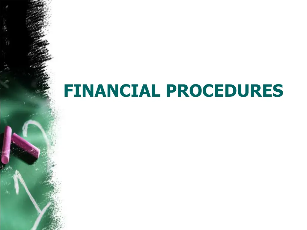 financial procedures