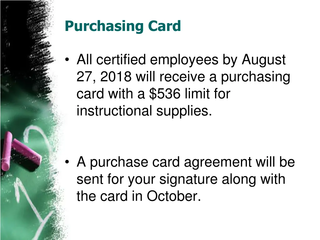 purchasing card