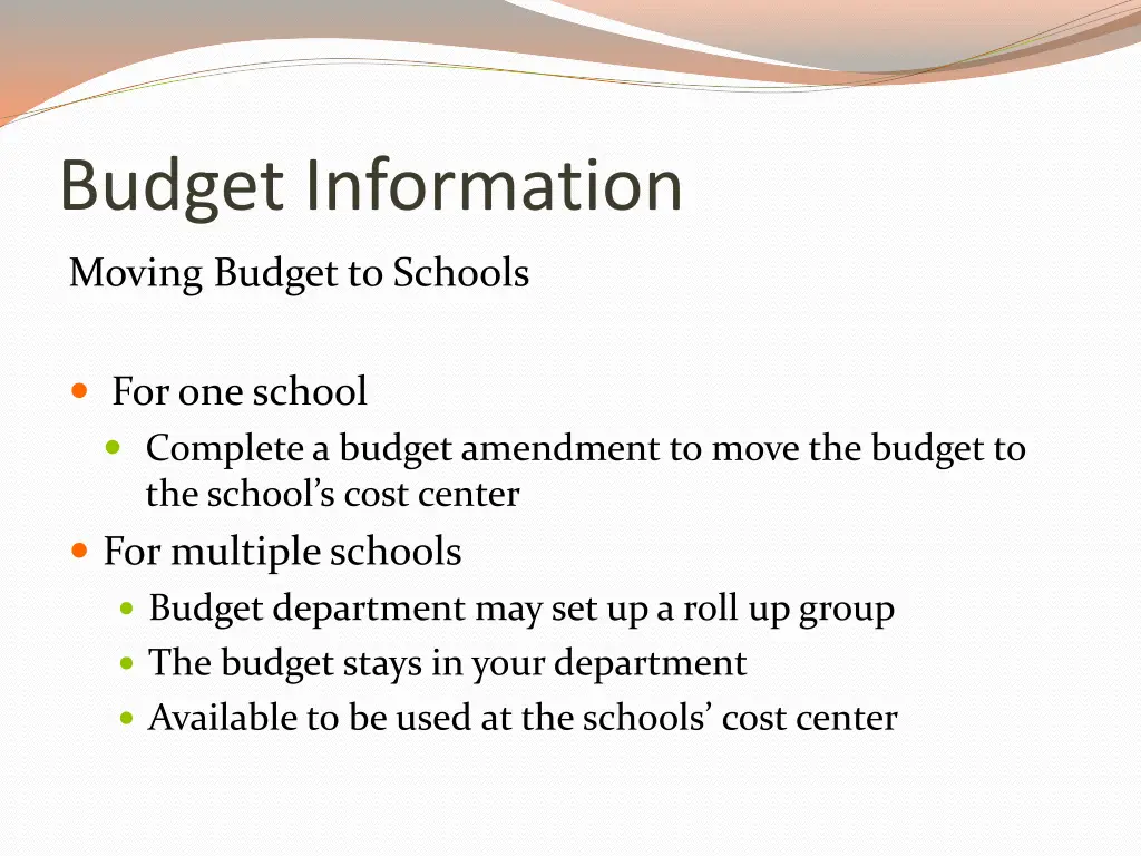 budget information 3
