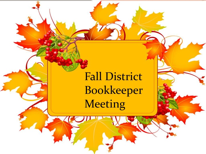 fall district bookkeeper meeting