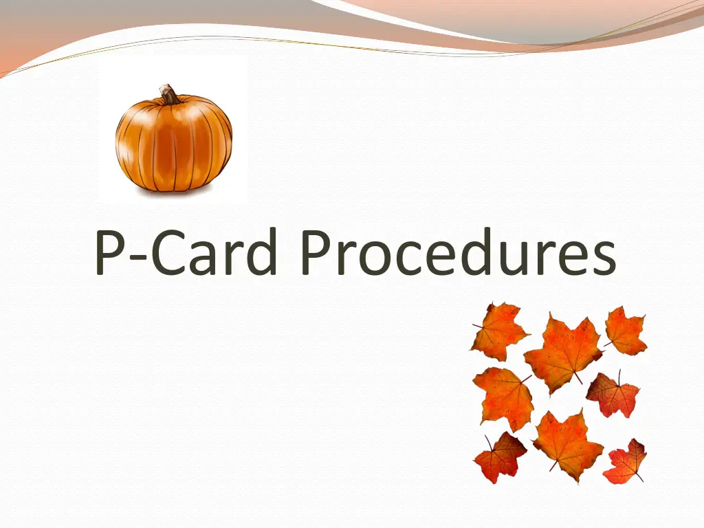 p card procedures