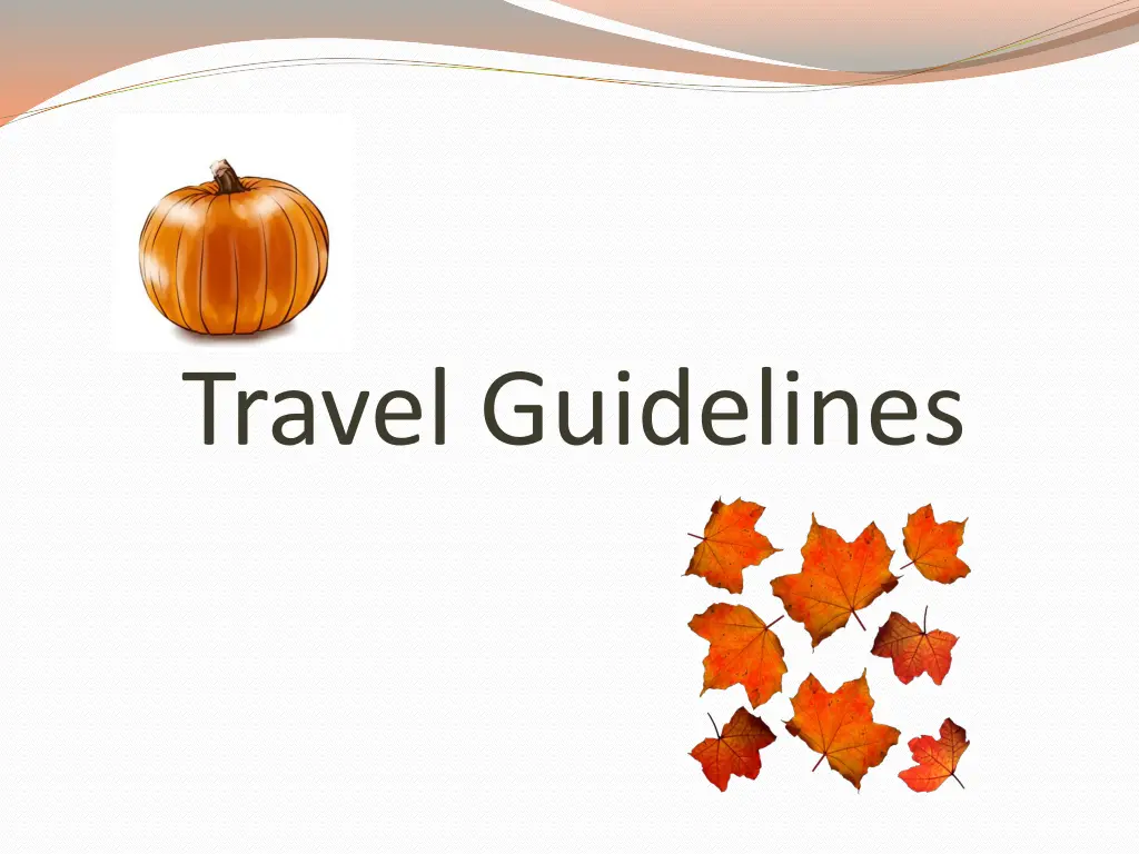 travel guidelines