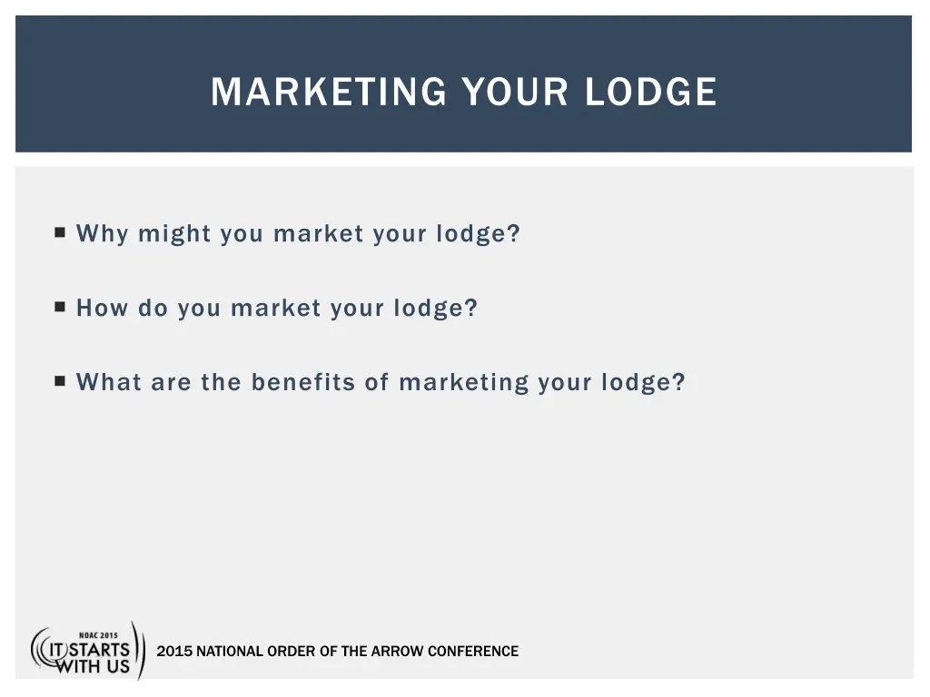 marketing your lodge