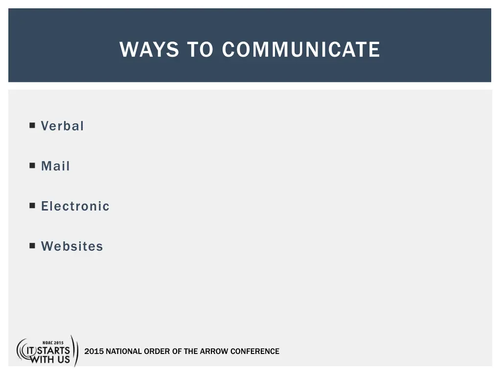 ways to communicate