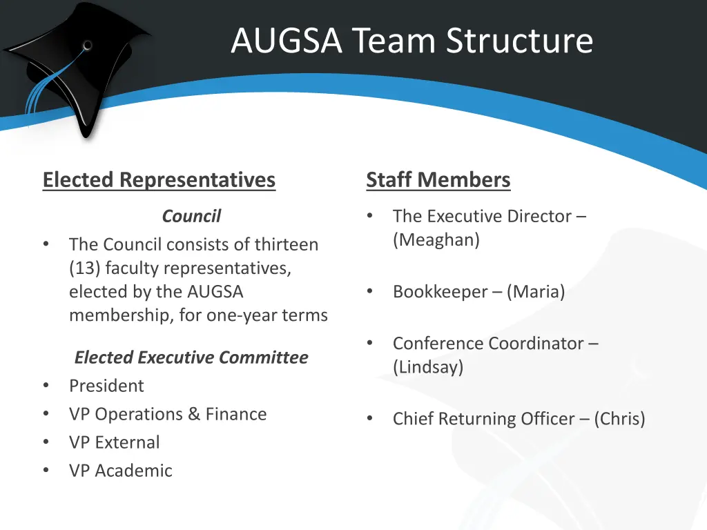 augsa team structure