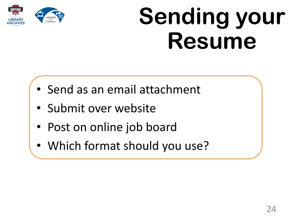 sending your resume