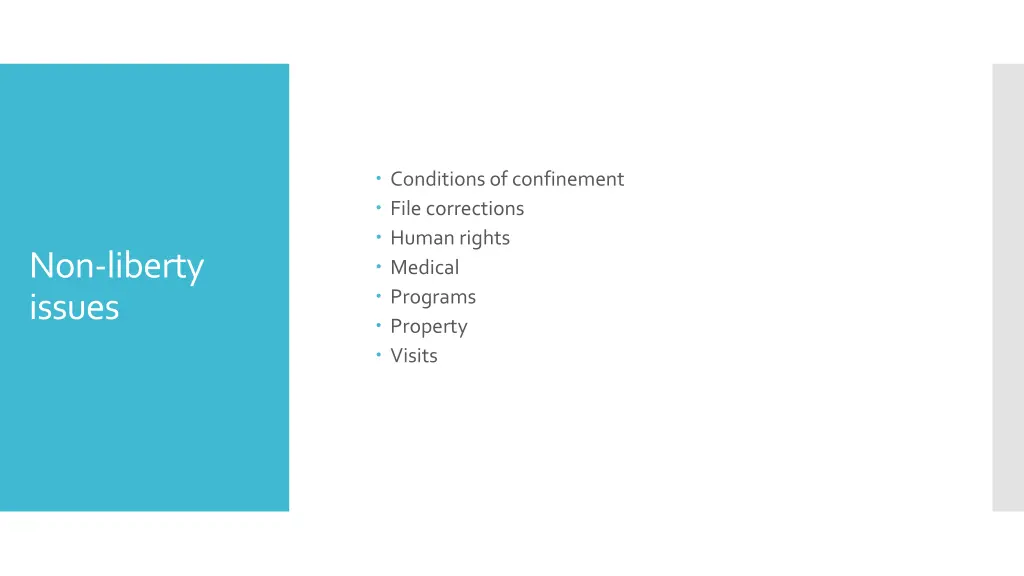 conditions of confinement file corrections human