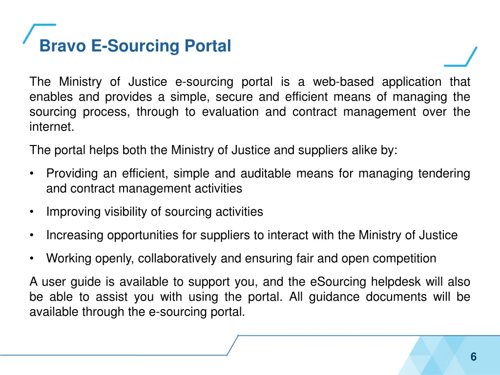 bravo e sourcing portal