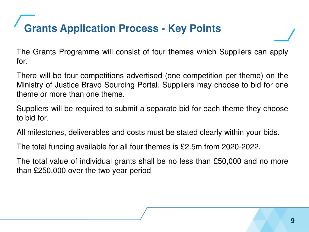 grants application process key points