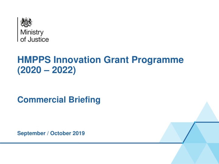 hmpps innovation grant programme 2020 2022