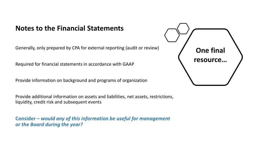 notes to the financial statements
