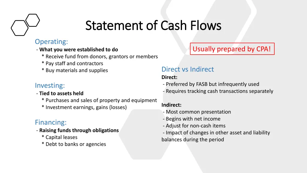 statement of cash flows statement of cash flows