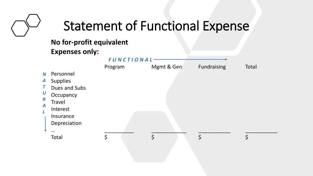 statement of functional expense statement