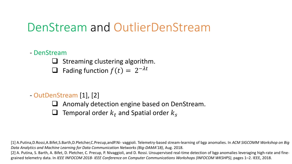 denstream and outlierdenstream