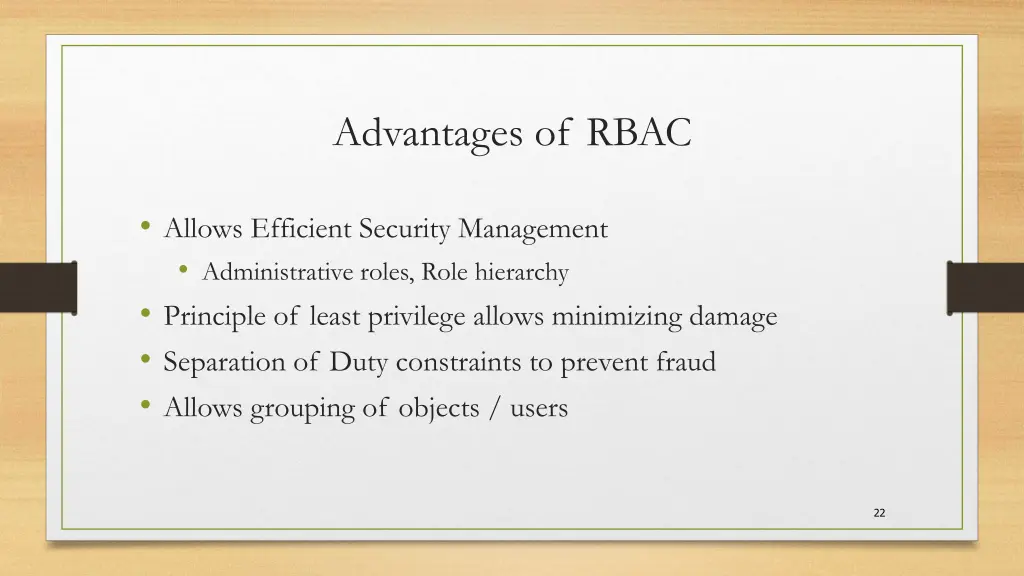 advantages of rbac