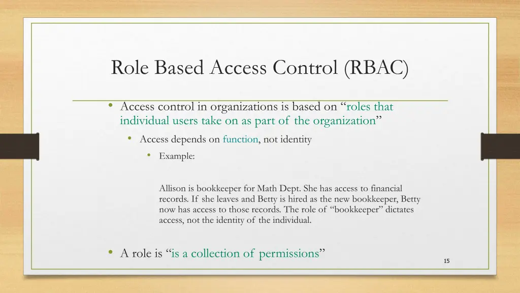 role based access control rbac