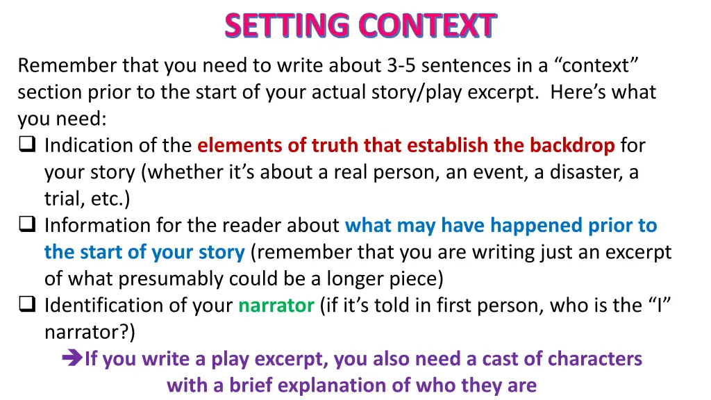 setting context