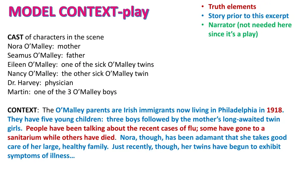 truth elements story prior to this excerpt 2