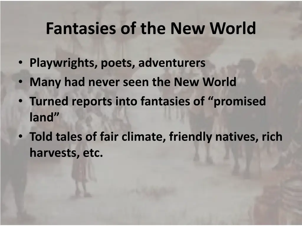 fantasies of the new world